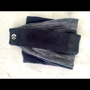 NWOT Lululemon reversible grey black headband